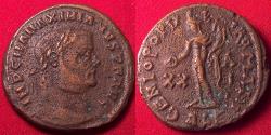 Ancient Coins - MAXIMIANUS AE large follis. Alexandria, Genius standing.