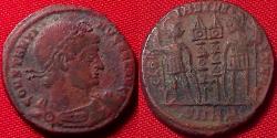 Ancient Coins - CONSTANTINE I THE GREAT AE3. Gloria Exercitus, soldiers & standards. Struck at Heraclea