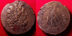 Ancient Coins - PTOLEMY III EUERGETES AE large drachm. 61.9 grams. Eagle on thunderbolt, Chi-Rho below