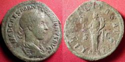Ancient Coins - GORDIAN III AE sestertius. Liberalitas Avg II, Second donative, 240 AD. Liberalitas standing