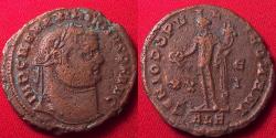Ancient Coins - MAXIMIANUS AE large follis. Alexandria, Genius standing.