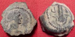 Ancient Coins - TRAJAN AE dichalkon. Alexandria. Headdress of Isis