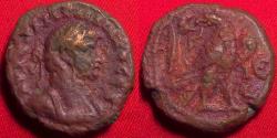 Ancient Coins - GALLIENUS AE billon tetradrachm. Alexandria, Egypt, regnal year 13 (265-266 AD). Eagle standing, wreath in its beak, palm branch behind.