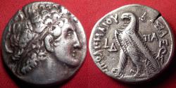 Ancient Coins - PTOLEMY IX SOTER II LATHYROS & CLEOPATRA III KOKKE AR silver tetradrachm. Alexandria, 114-113 BC.