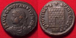 Ancient Coins - CONSTANTIUS II CAESAR AE3 City gates of Nicomedia. Nicomedia mint.