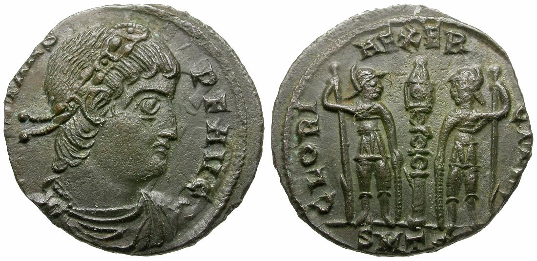 Constans (AD 337-350) Æ3 / Soldiers | Roman Imperial Coins