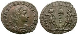 Ancient Coins - Constans, as Caesar (AD 333-337) Æ4 / Soldiers