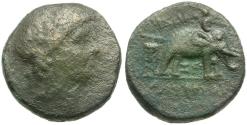 Ancient Coins - Seleukid Kings. Antiochos III the Great (222-187 BC) Æ18 / Elephant