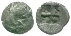 Ancient Coins - Ionia. Teos AR Tetartemorion / Griffin