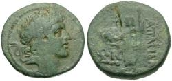 Ancient Coins - Seleukid Kingdom. Alexander I Balas (152-145 BC) Æ21 / Zeus