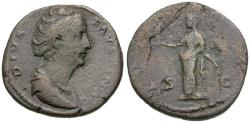 Ancient Coins - Faustina I (after AD 140) Æ Sestertius / Juno