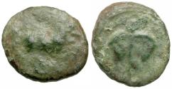 Ancient Coins - Sicily. Mercenaries. Uncertain mint Æ13 / Ivy Leaf