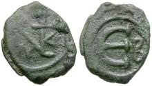 Ancient Coins - *Sear 363* Byzantine Empire. Justin II (AD 565-578) Æ Pentanummium