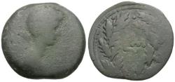 Ancient Coins - Julia Augusta (Livia) (27 BC-AD 13). Egypt. Alexandria Æ Diobol / Date within Wreath