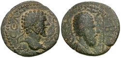 Ancient Coins - Septimius Severus (AD 193-211) with Abgar VIII. Mesopotamia. Edessa Æ21