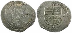 World Coins - England. House of Stuart. Charles I (1625-1649) AR Sixpence