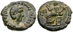Ancient Coins - Salonina (AD 254-268). Egypt. Alexandria Æ Tetradrachm / Homonoia