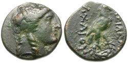 Ancient Coins - Seleukid Kings. Achaios, usurper (220-214 BC) Æ16 / Eagle
