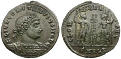 Ancient Coins - Constantius II, as Caesar (AD 324-337) Æ3 / Soldiers