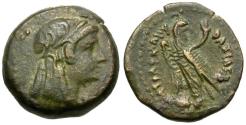 Ancient Coins - Ptolemaic Kings of Egypt. Ptolemy VI Philometor (163-145) Æ18 / Demeter