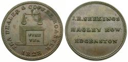 World Coins - England. Warwickshire. Birmingham. J.R. Seekings Æ Farthing