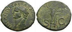 Ancient Coins - Claudius (AD 41-54). Imitative Æ As / Minerva