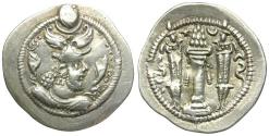 Ancient Coins - Sasanian Empire. Peroz (AD 459-484) AR Drachm