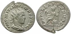 Ancient Coins - Philip I (AD 244-249) AR Antoninianus / Roma