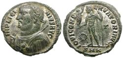 Ancient Coins - Licinius I (AD 308-324) Silvered Æ3 / Jupiter