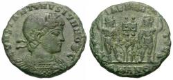 Ancient Coins - Constantine II, as Caesar (AD 316-337) Æ4 / Soldiers