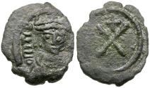 Ancient Coins - *Sear 436* Byzantine Empire. Tiberius II Constantine (AD 578-582) Æ Decanummium