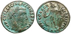 Ancient Coins - Licinius I (AD 308-324) Silvered Æ Follis / Jupiter