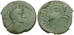 Ancient Coins - Augustus (27 BC-AD 14). Macedon. Amphipolis Æ20 / Artemis Tauropolos