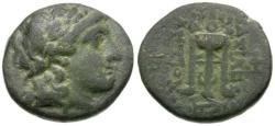 Ancient Coins - Seleukid Kings. Antiochos II Theos (261-246 BC) Æ17 / Tripod