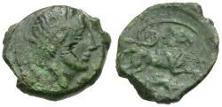 Ancient Coins - Ancient France. Celtic Gaul. Carnutes Tribe Æ17 / Horse