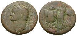 Ancient Coins - Domitian (AD 81-96). Samaria. Caesarea Maritima Æ23 / Minerva