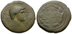 Ancient Coins - Hadrian (AD 117-138). Commagene. Samosata Æ20 / Wreath