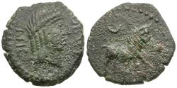 Ancient Coins - Spain. Iberia. Obulco Æ22 / Bull