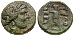 Ancient Coins - Thessaly. Thessalian League &#198;18 / Athena