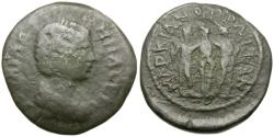 Ancient Coins - Julia Domna (AD 193-217). Moesia Inferior. Marcianopolis Æ22 / Three Graces