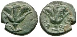 Ancient Coins - Islands off Caria. Rhodos Æ11 / Roses