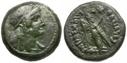 Ancient Coins - Ptolemaic Kings of Egypt. Ptolemy VI Philometor (163-145 BC) Æ17 / Demeter