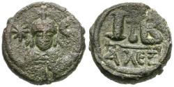 Ancient Coins - *Sear 855* Byzantine Empire. Sasanian Occupation of Alexandria. Time of Heraclius (AD 610-641). Khusro II (AD 590-628) Æ 12 Nummi