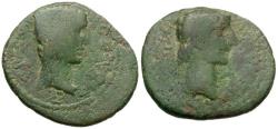 Ancient Coins - Augustus (27 BC-AD 14) with King of Thrace. Rhoemetalces I Æ19