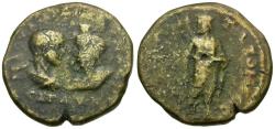 Ancient Coins - Gordian III (AD 238-244) with Serapis. Moesia Inferior. Odessus Æ27 / Asclepius