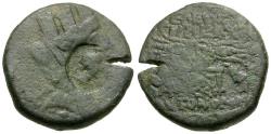Ancient Coins - Seleukis and Pieria. Seleukeia Pieria Æ21 / Thunderbolt on Throne