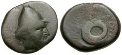 Ancient Coins - Thessaly. Homolion Æ17 / Snake