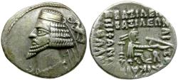 Ancient Coins - Kings of Parthia. Phraates IV (38-2 BC) AR Drachm
