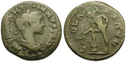 Ancient Coins - Elagabalus (AD 218-222). Troas. Alexandria Æ24 / Apollo