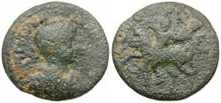 Ancient Coins - Severus Alexander (AD 222-235). Phoenicia. Ptolemais-Ake Æ21 / Emperor on Horseback